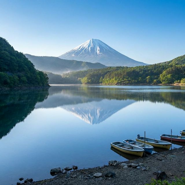 Lake Motosu scenic view near the Rainbow Flower Festival venue